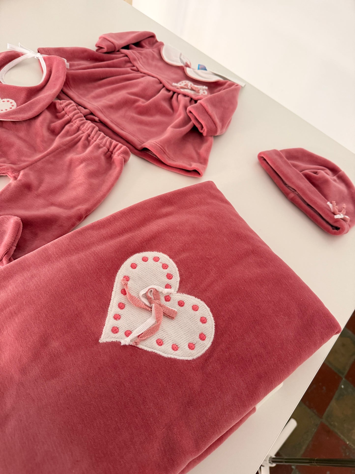 set completo in ciniglia Rosa