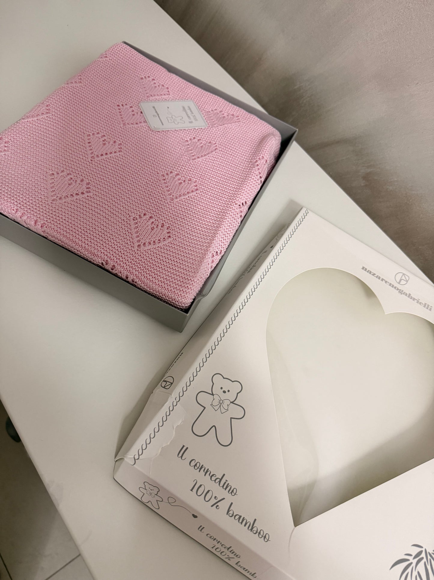 Coperta cuoricino in bamboo