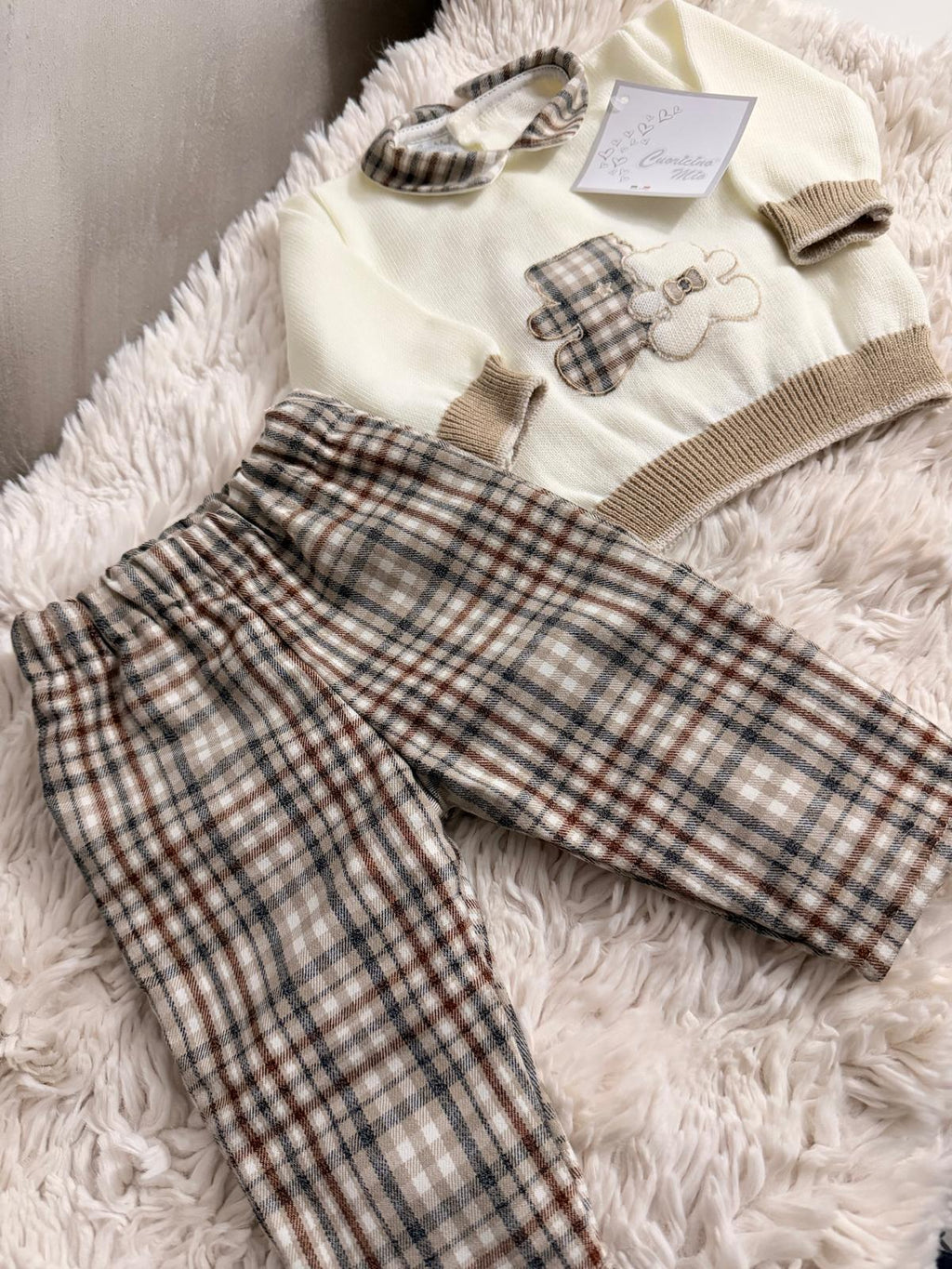 Teddy scacchi linea cuoricino mio