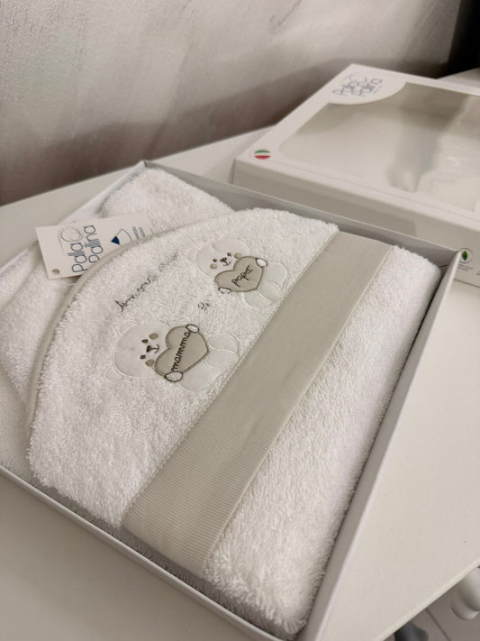 Accappatoio amore di mamma e papà palla pallina