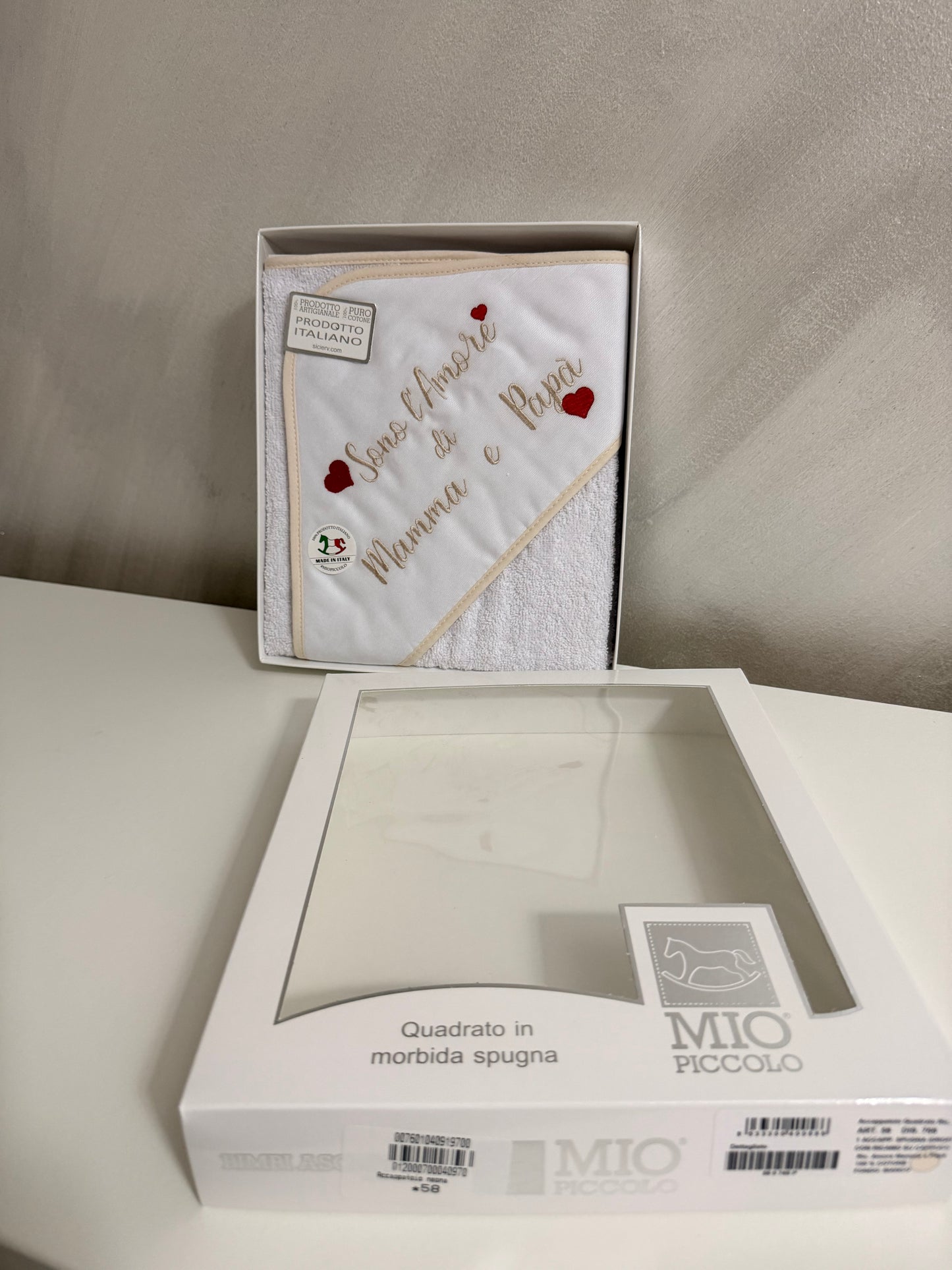 Accappatoio triangolo amore mamma e papà