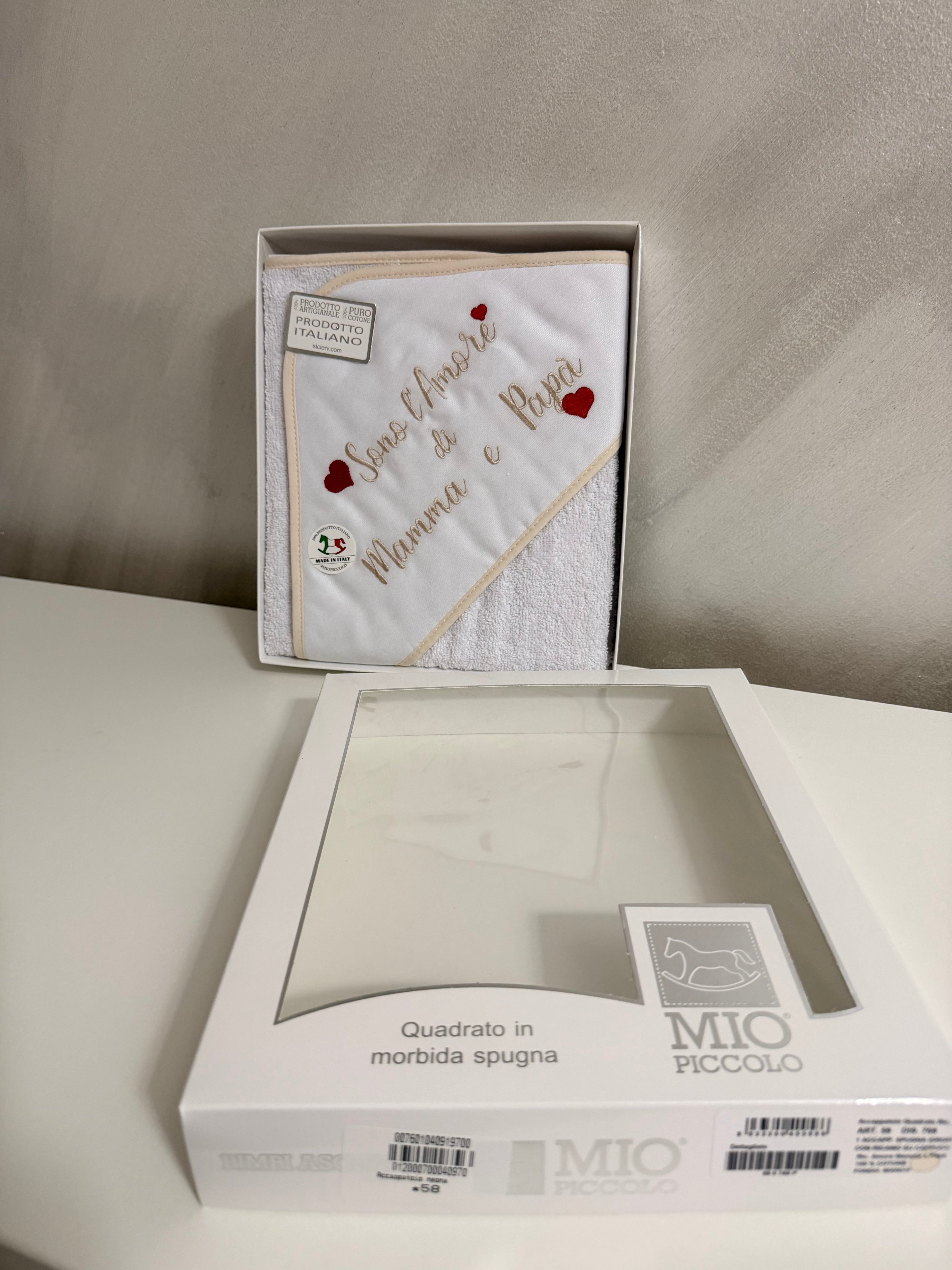 Accappatoio triangolo amore mamma e papà