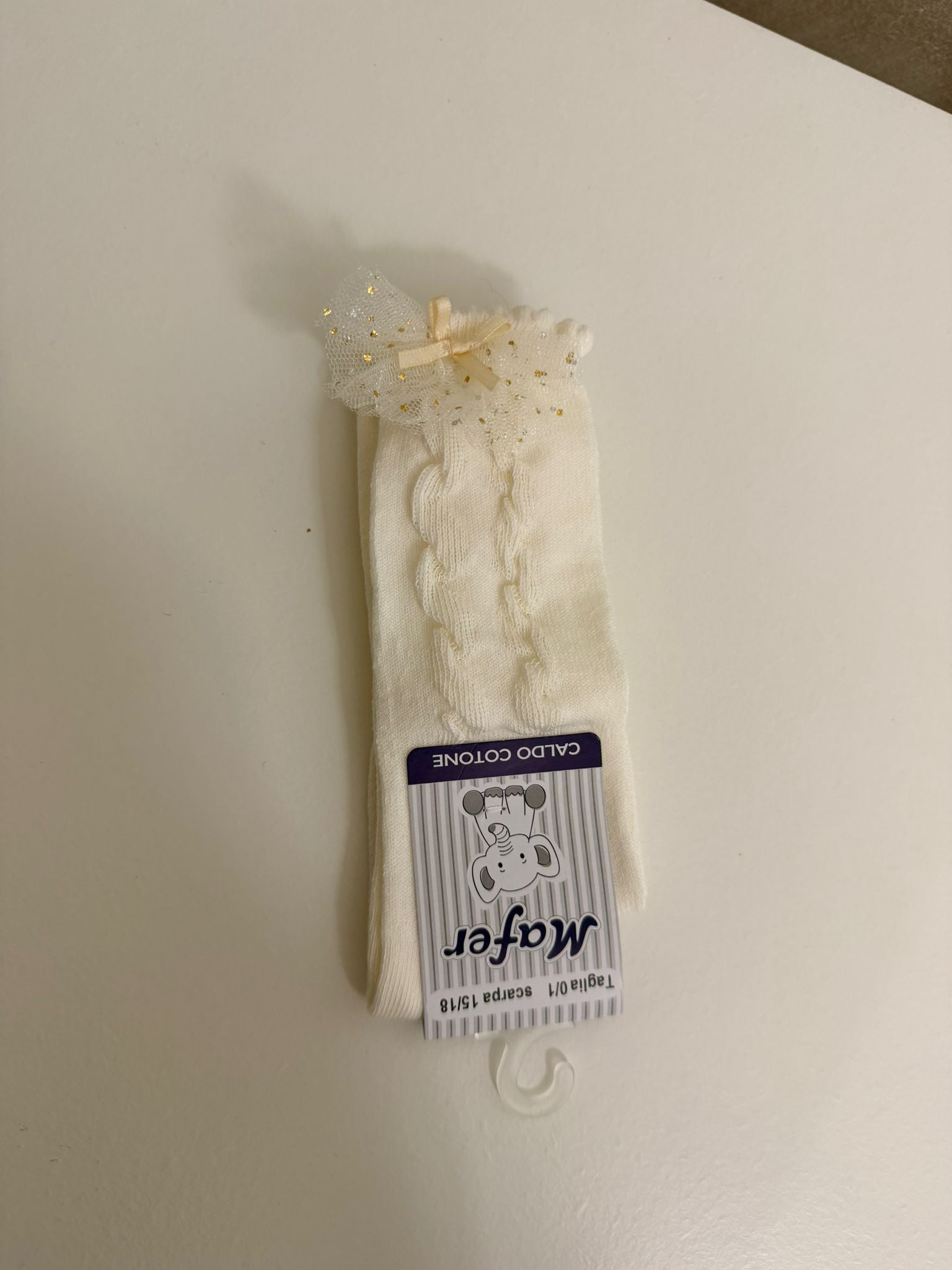 Calze al ginocchio con fiocco