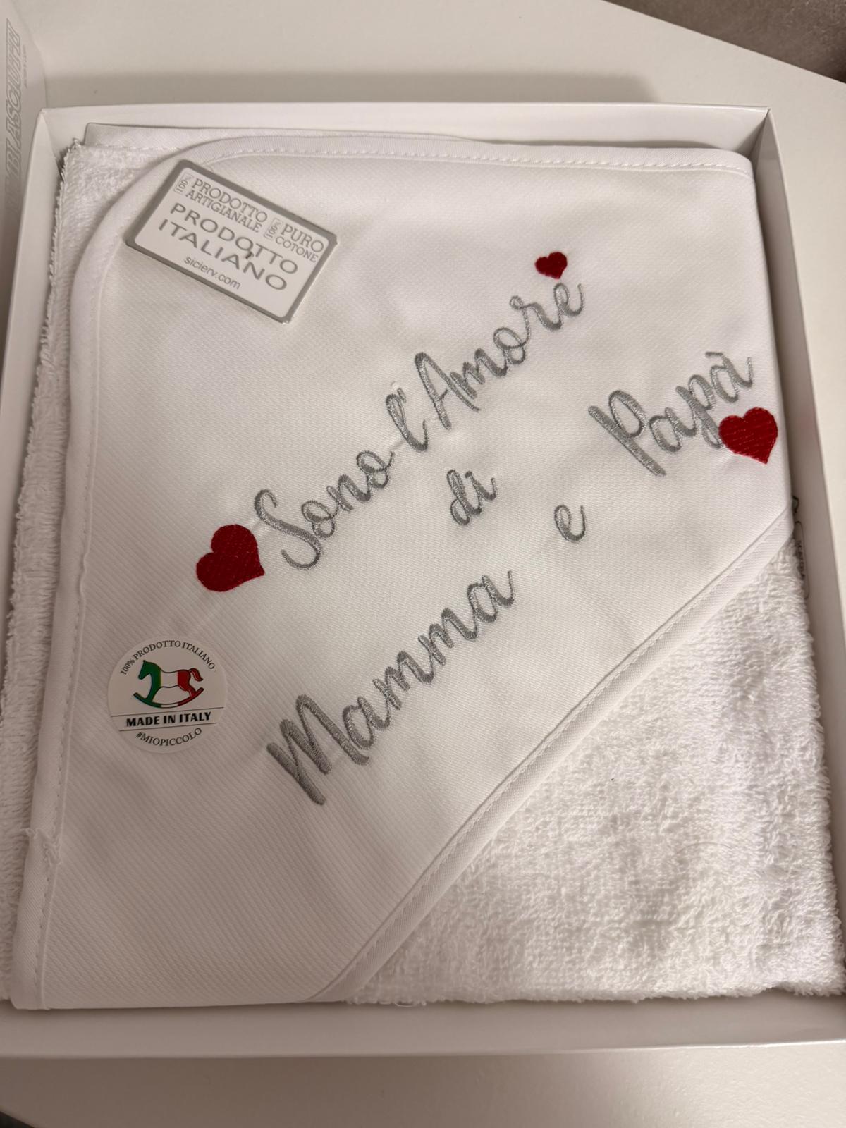 Accappatoio triangolo amore mamma e papà