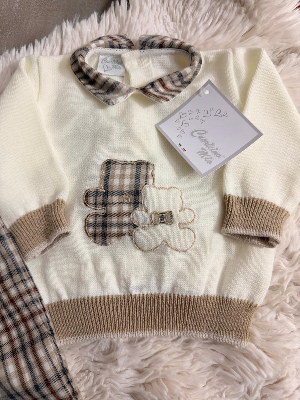 Teddy scacchi linea cuoricino mio