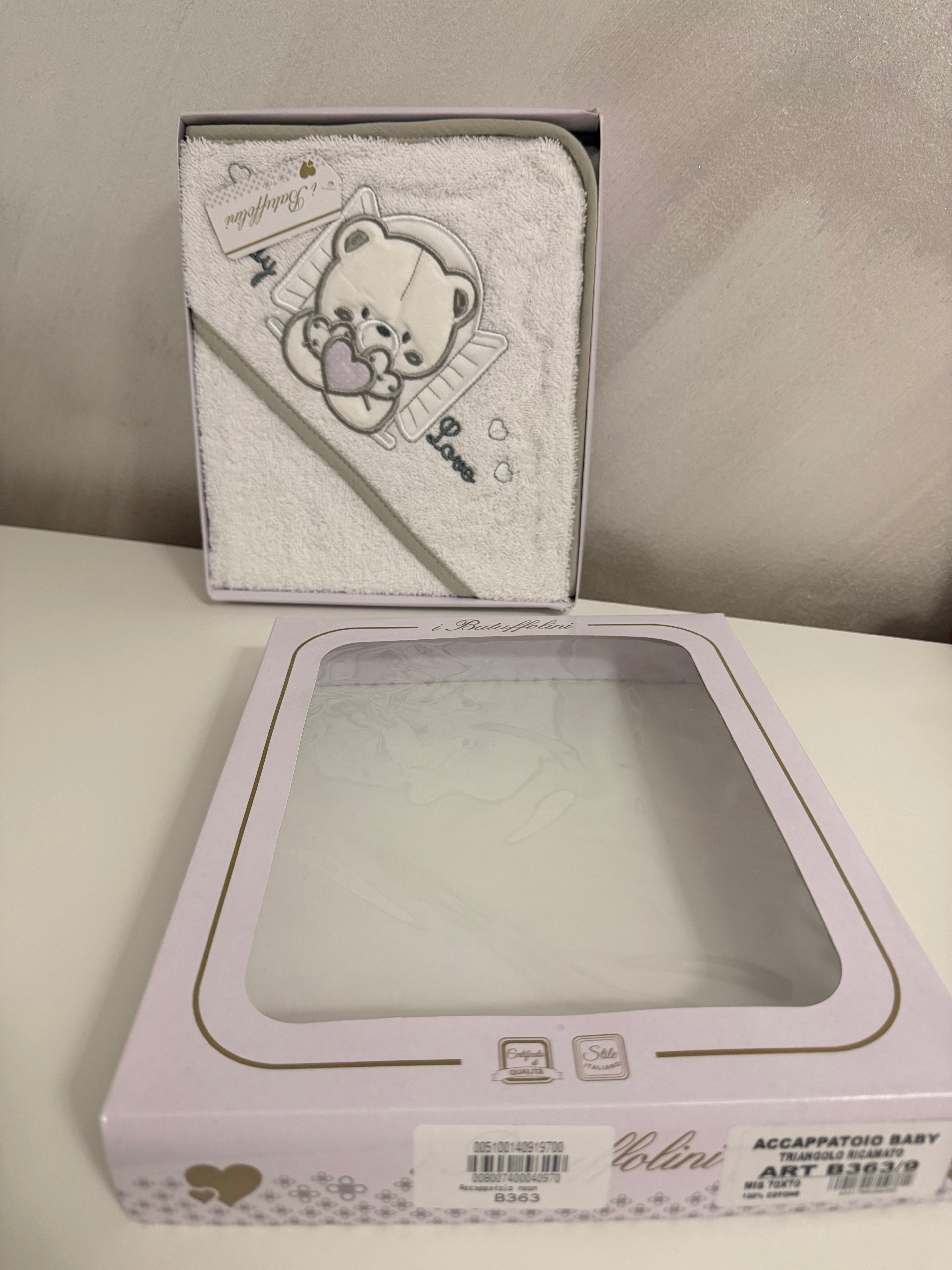 Accappatoio triangolo love