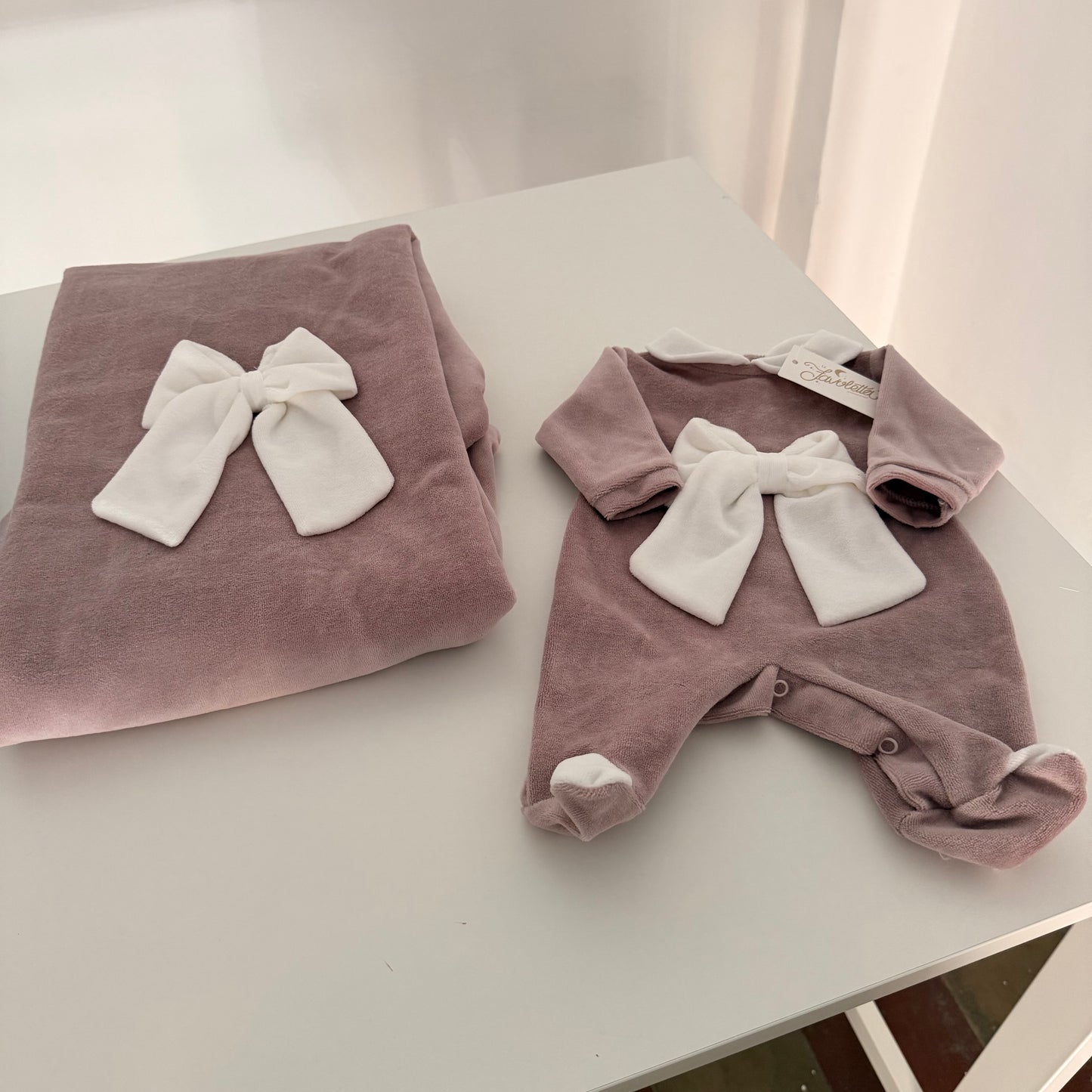 Set nascita ciniglia fiocco 🎀