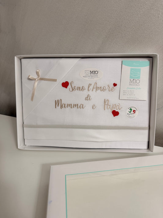 Lenzuolo amore di mamma e papà