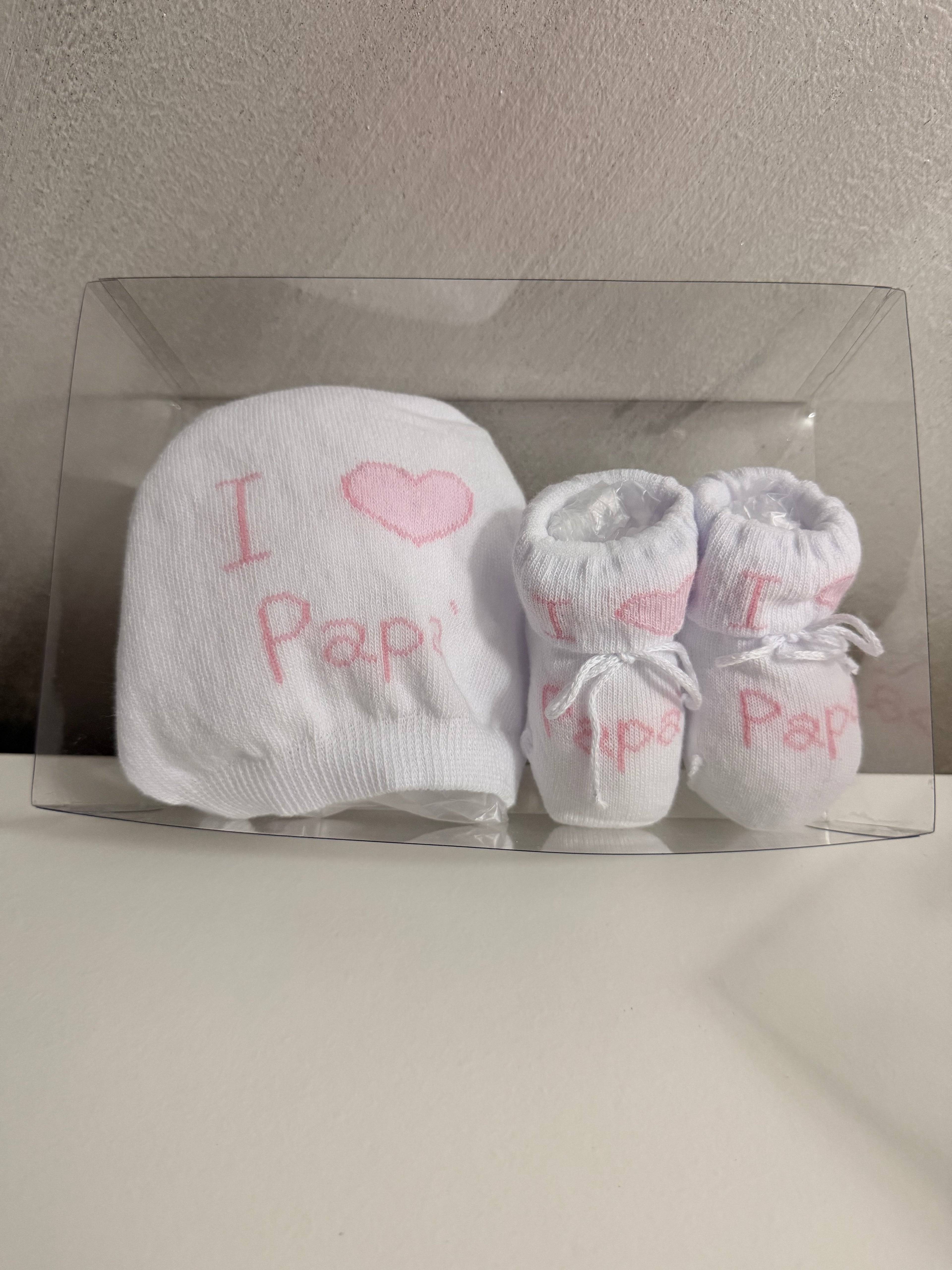 Cappellino e scarpette I love papà