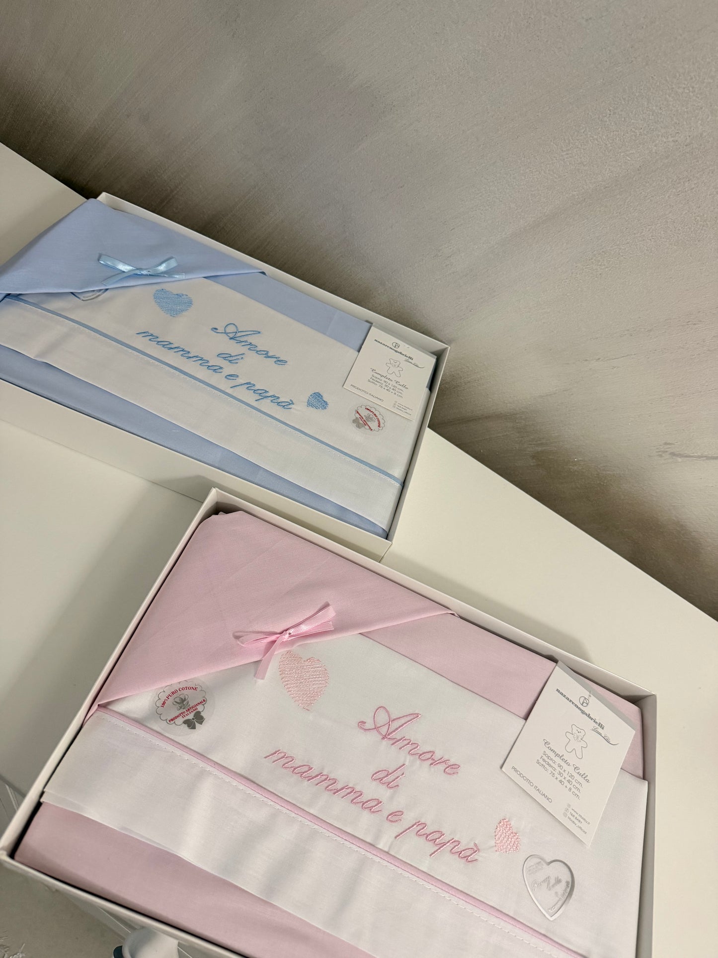 lenzuolo in cotone amore di mamma e papà