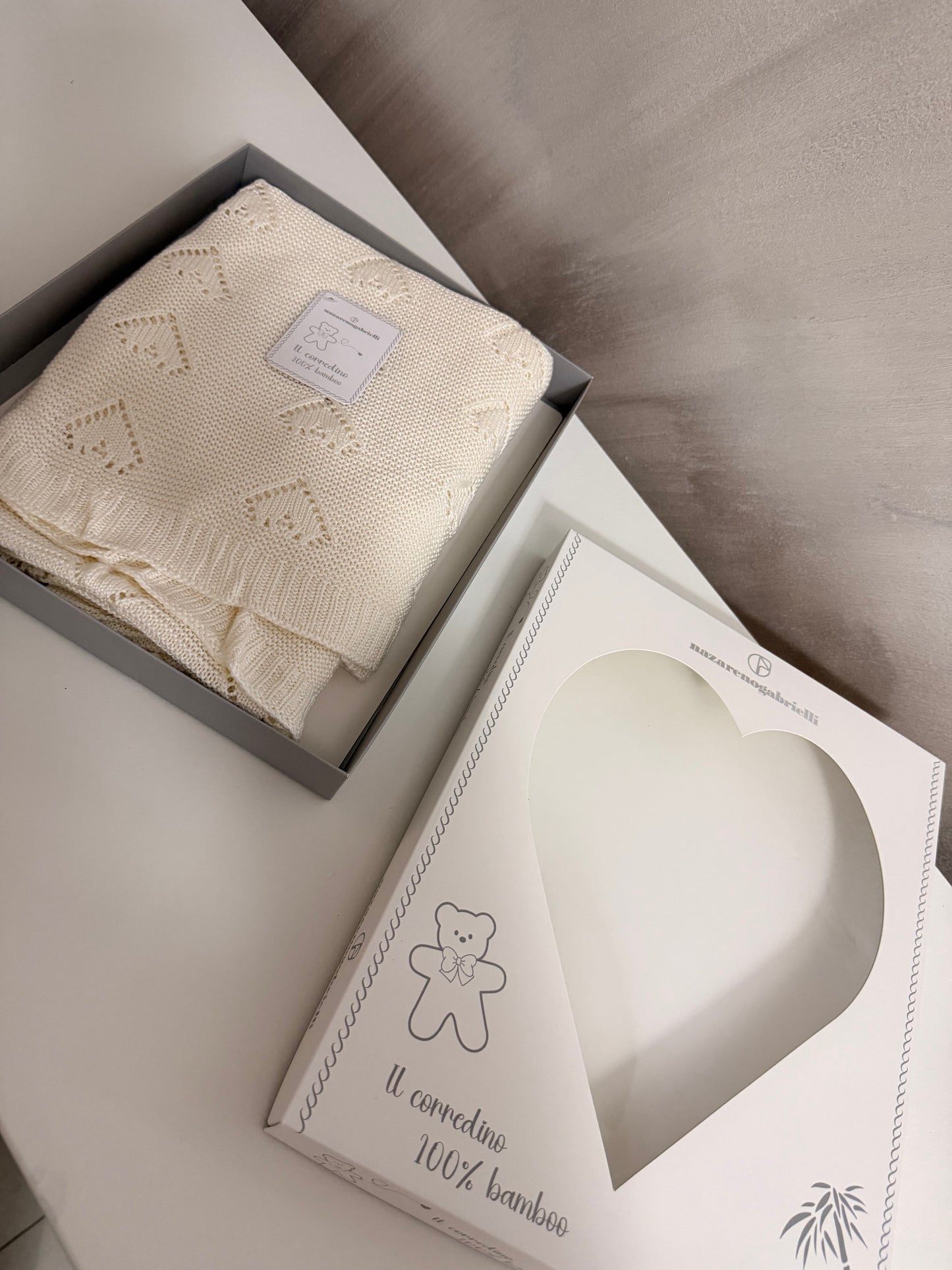 Coperta cuoricino in bamboo