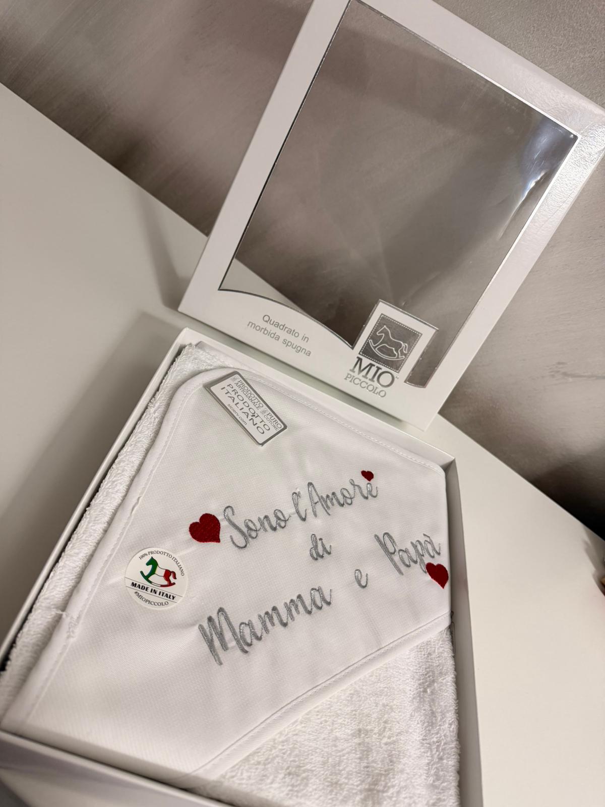 Accappatoio triangolo neonato